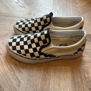 Vans Black and White Checkered Kids Sneakers